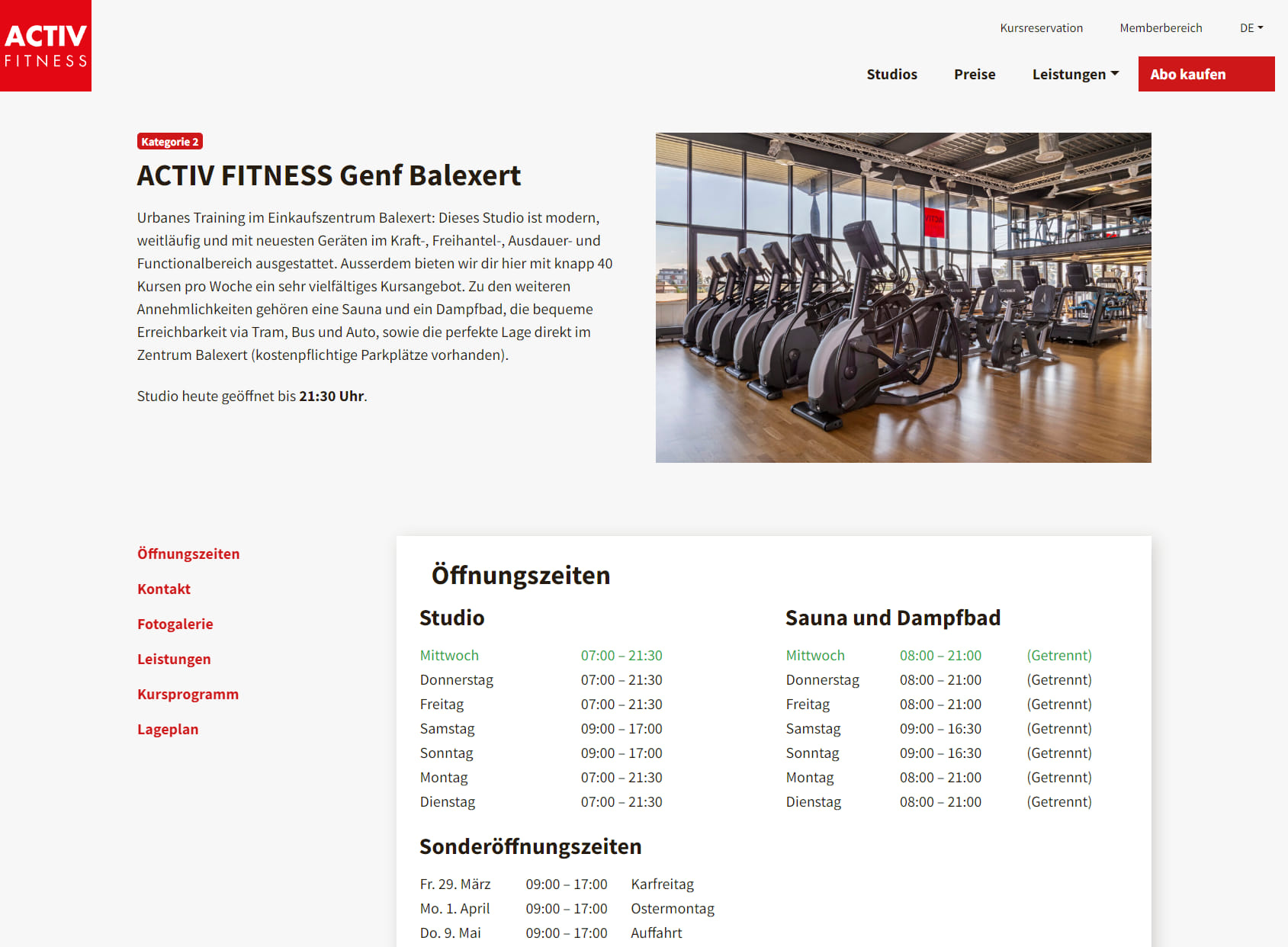 Activ Fitness Genève Balexert