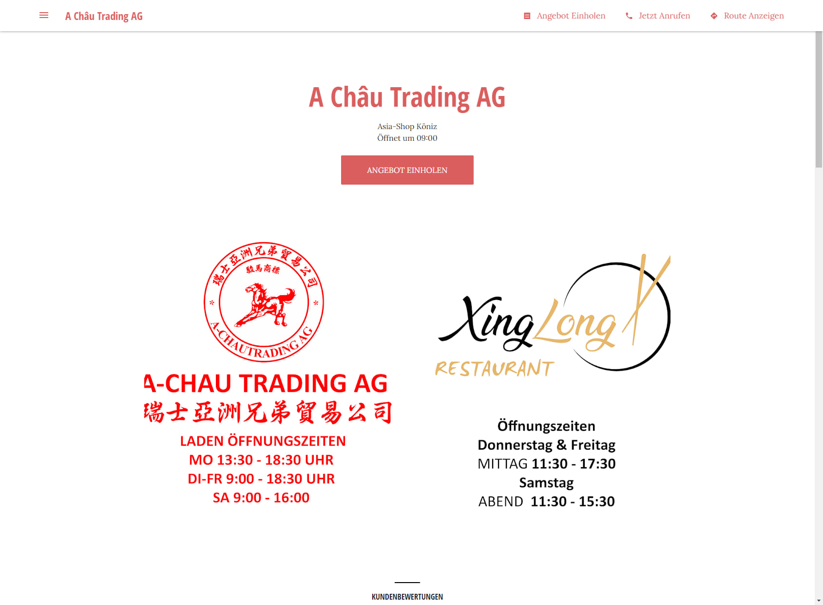 A Châu Trading AG