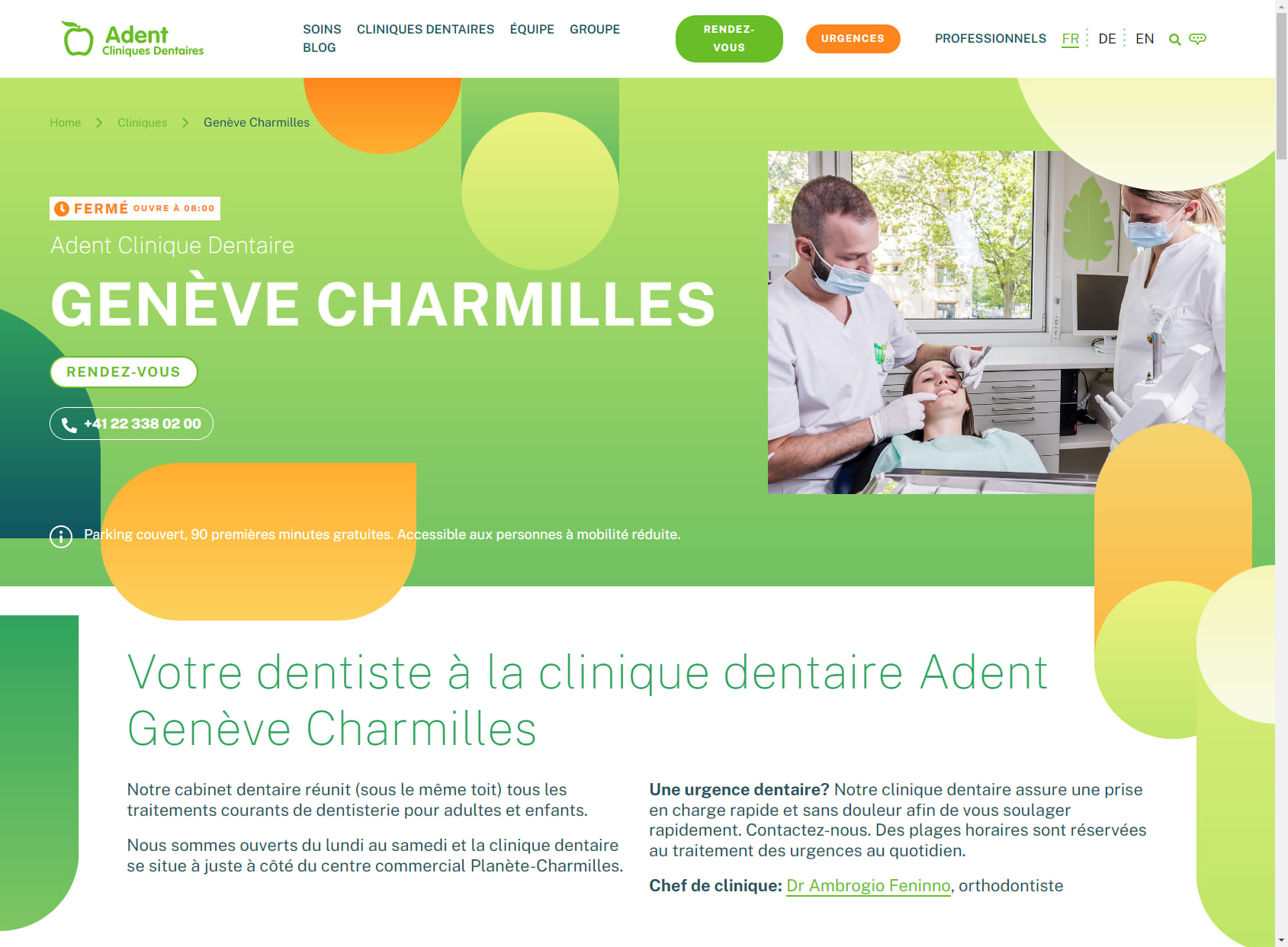 Adent | Dentiste Genève - Charmilles