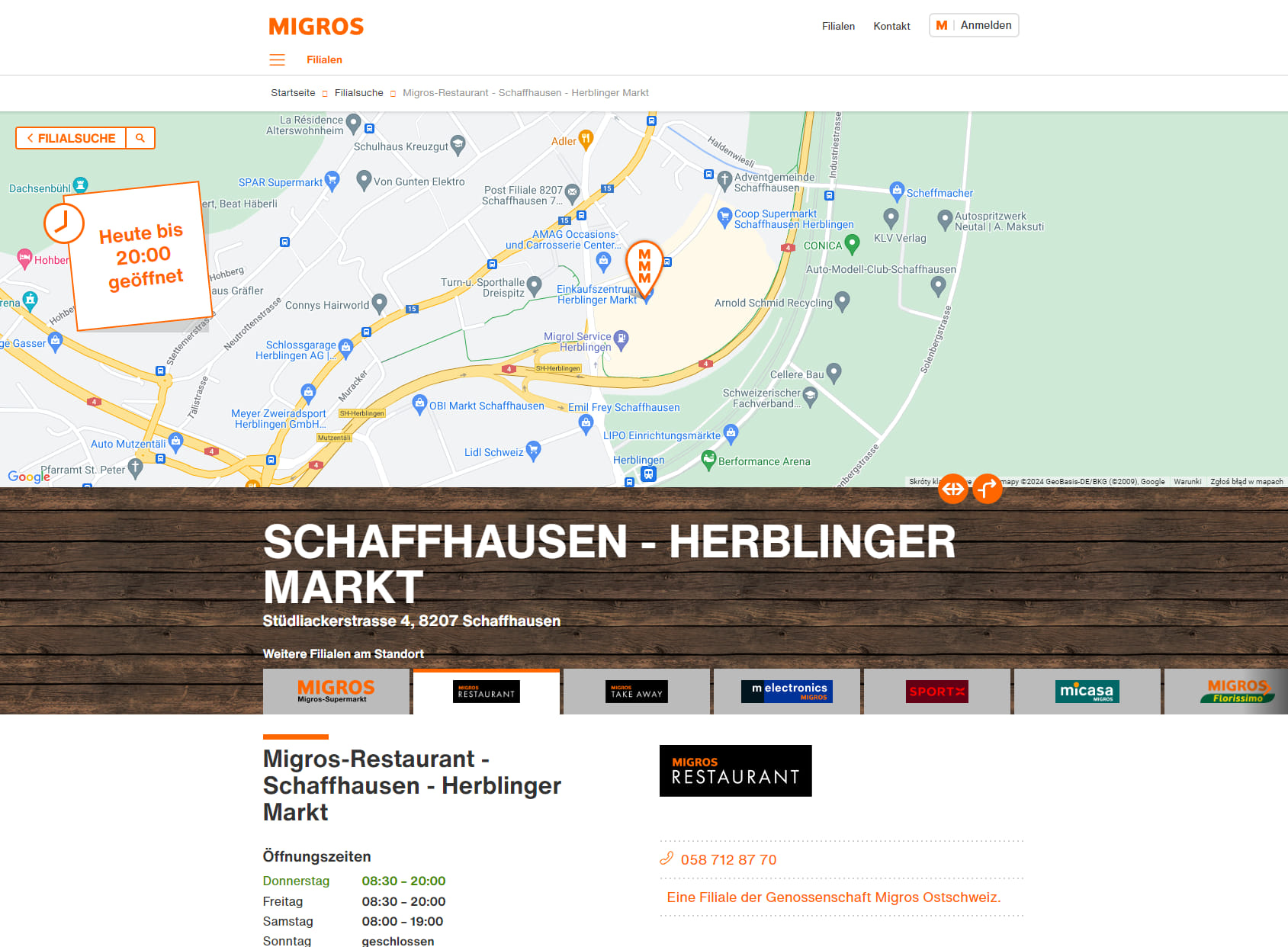 Migros-Restaurant - Schaffhausen - Herblinger Markt