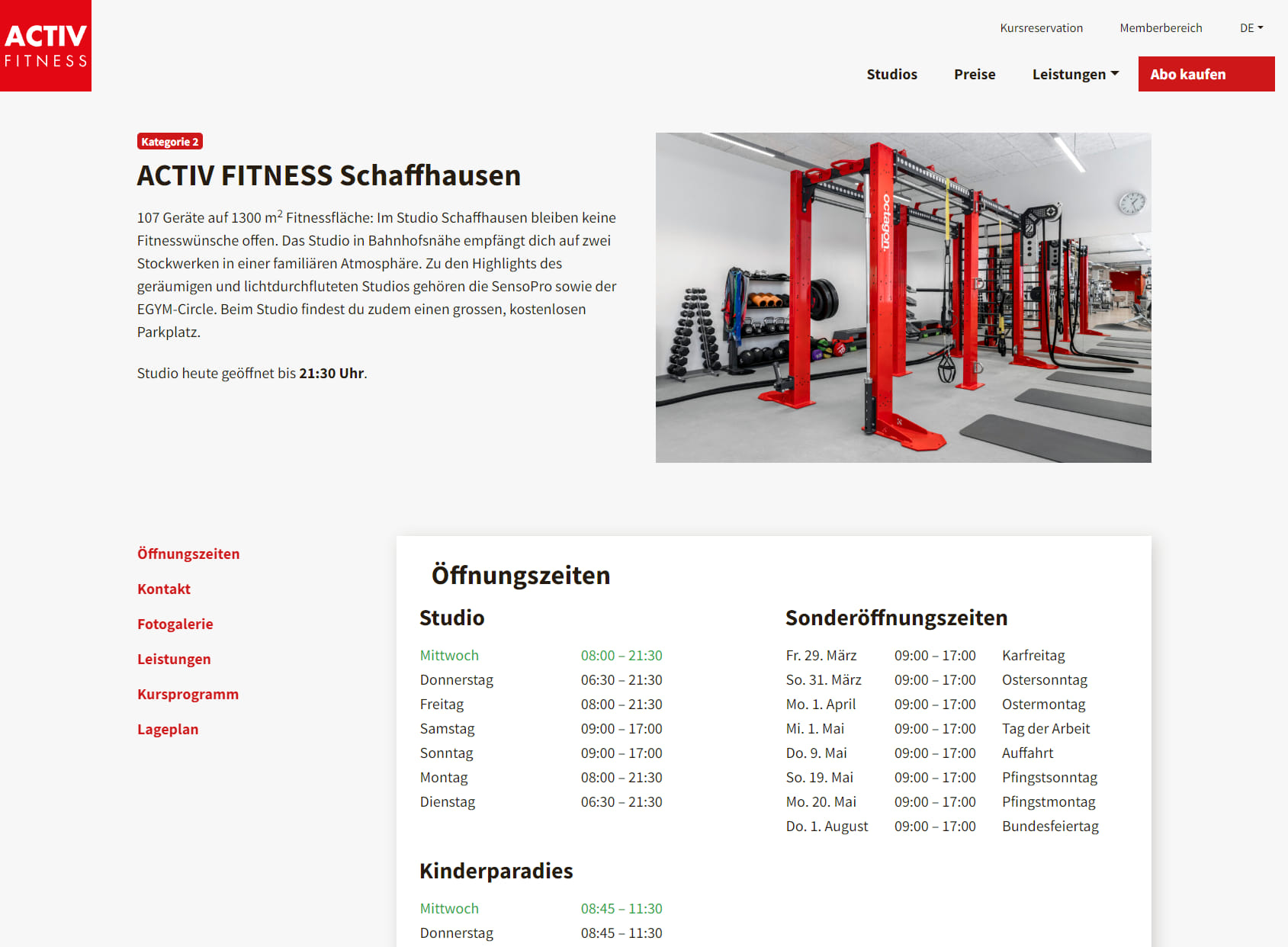Activ Fitness Schaffhausen