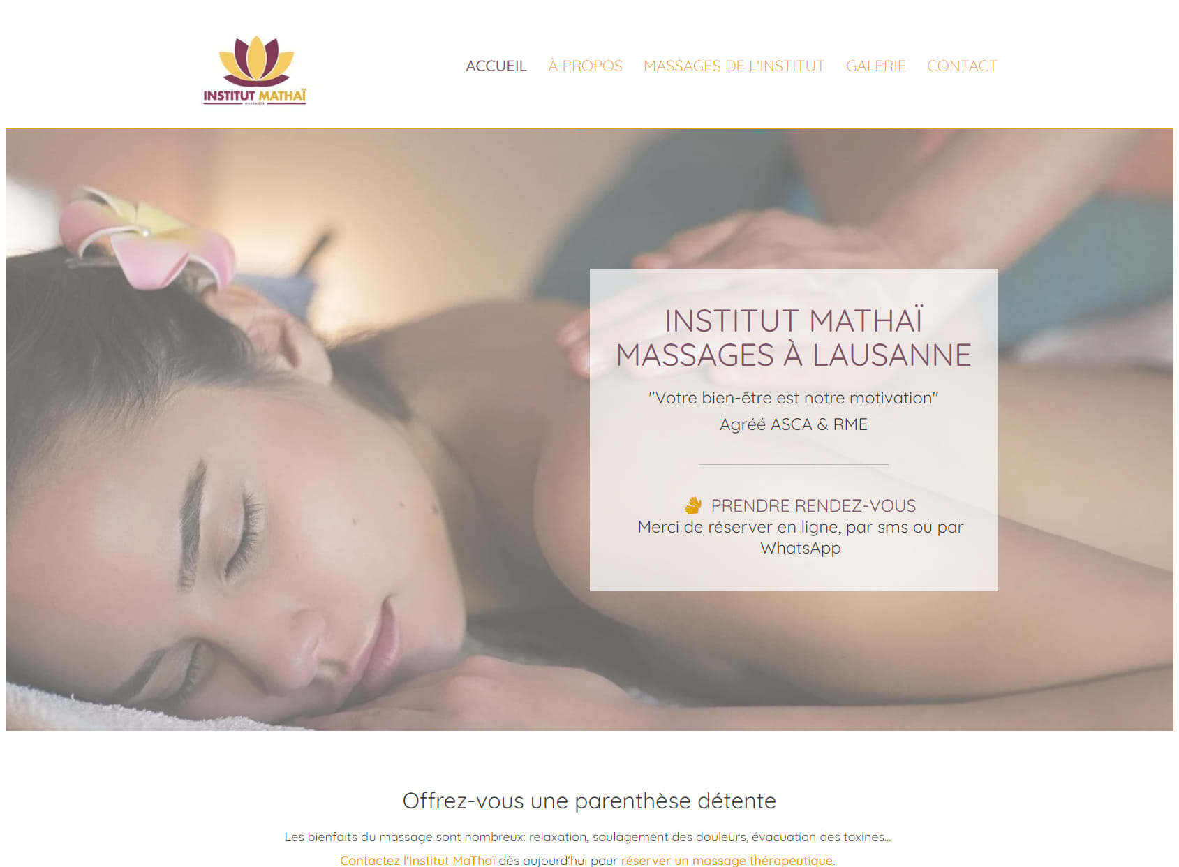 MaThaï Massages - Agréé ASCA/RME