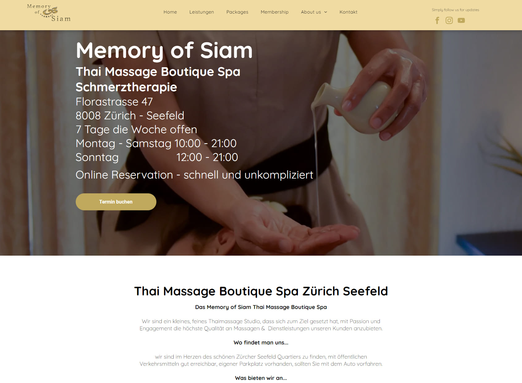 Memory of Siam - Thai Massage Boutique SPA - Zürich Seefeld