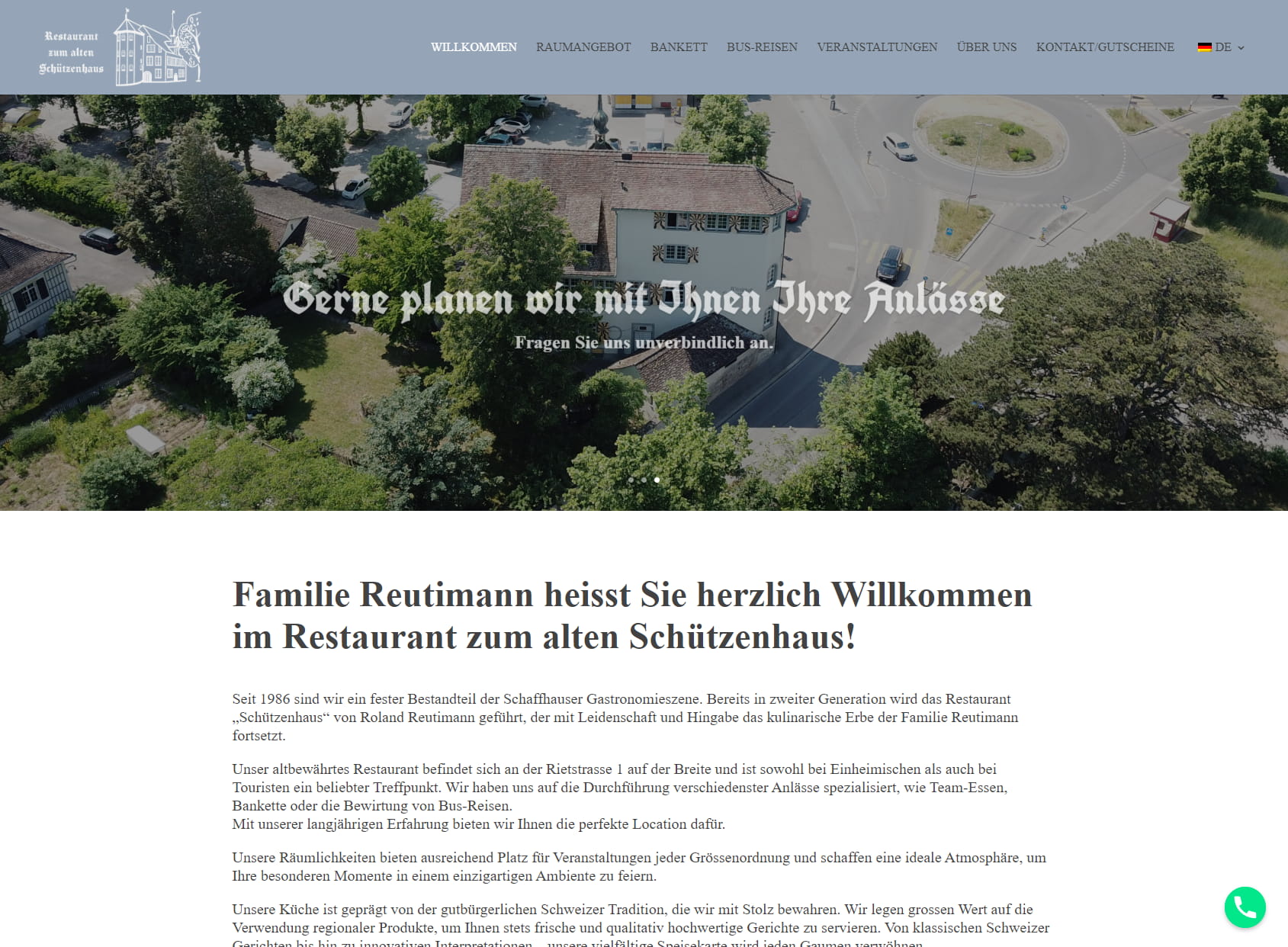 Schweizer Küche | Events | Restaurant Zum Alten Schützenhaus