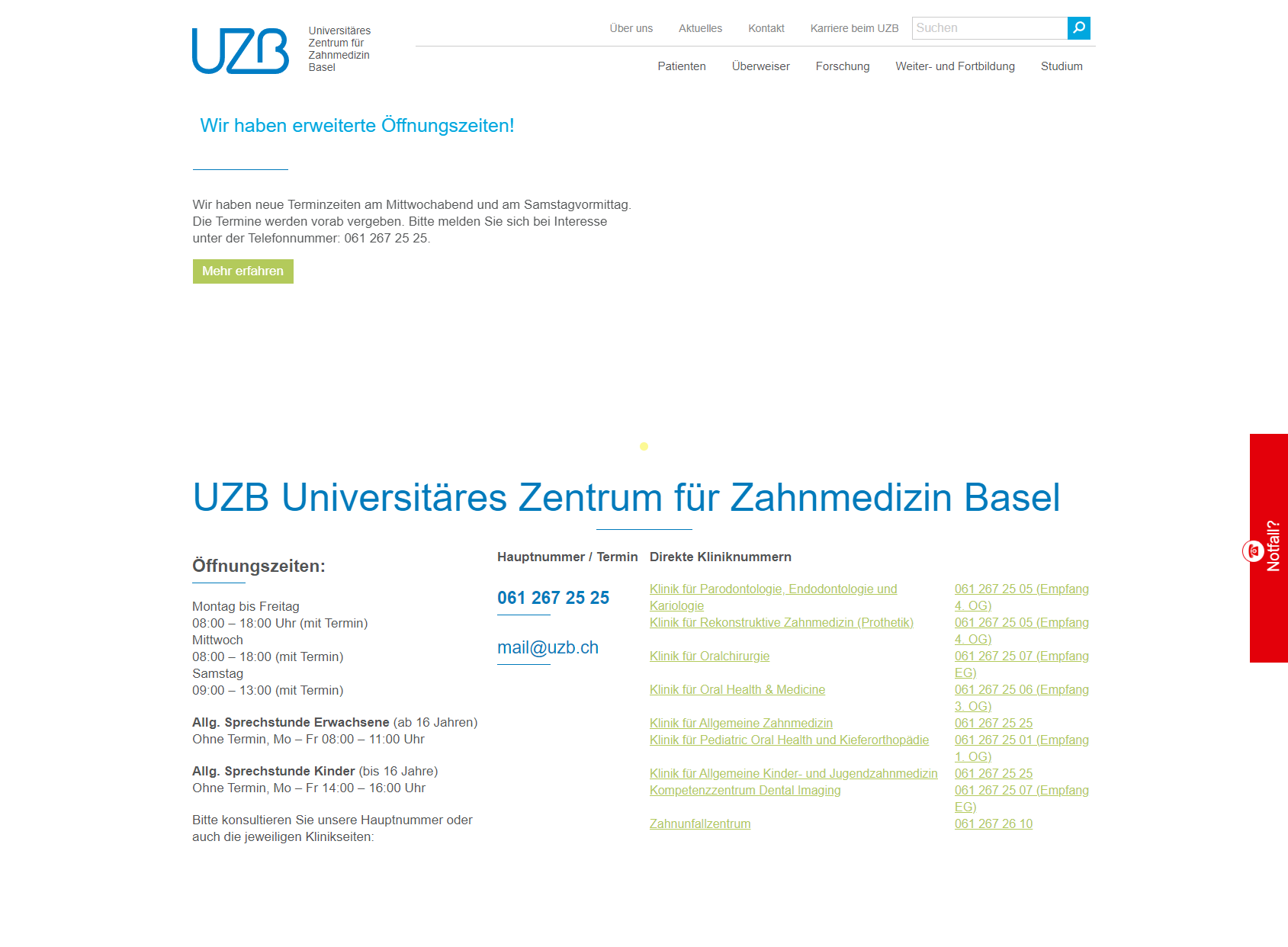 UZB | Universitäres Zentrum für Zahnmedizin Basel