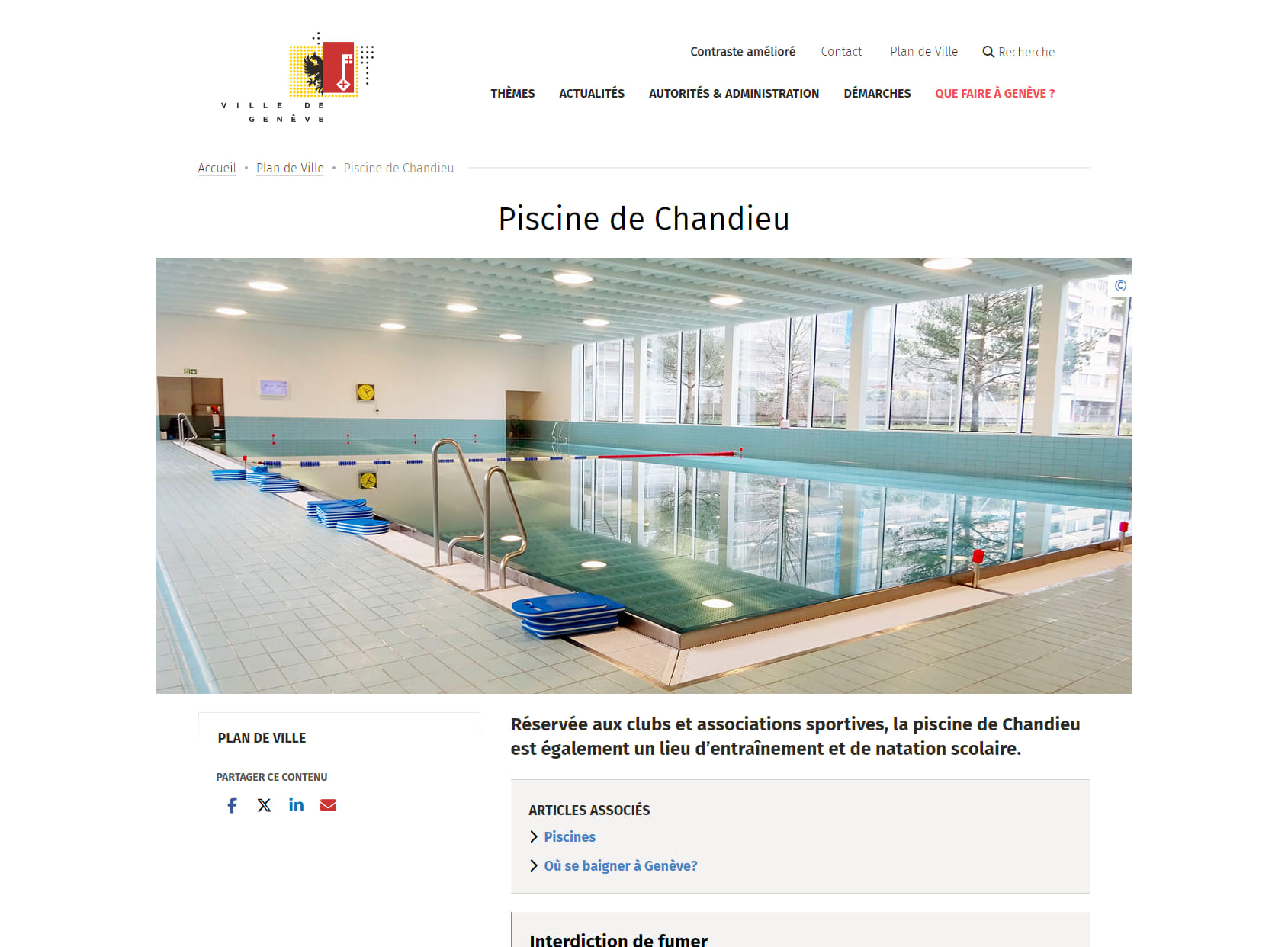 Chandieu school pool