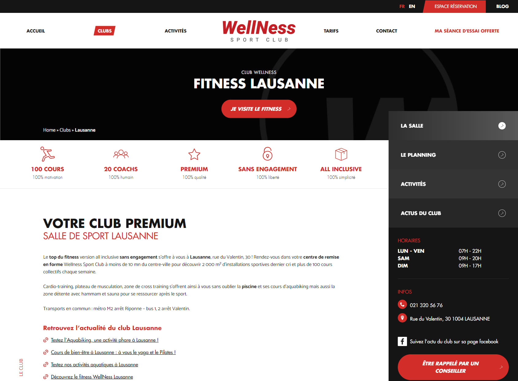 Fitness Wellness Sport Club Lausanne