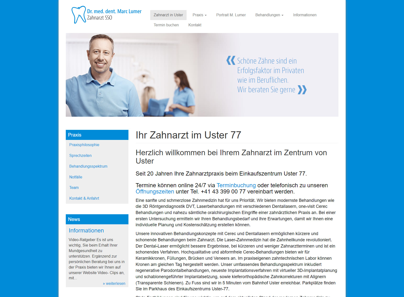 Zahnarzt in Uster - Dr. med. dent. Marc Lumer