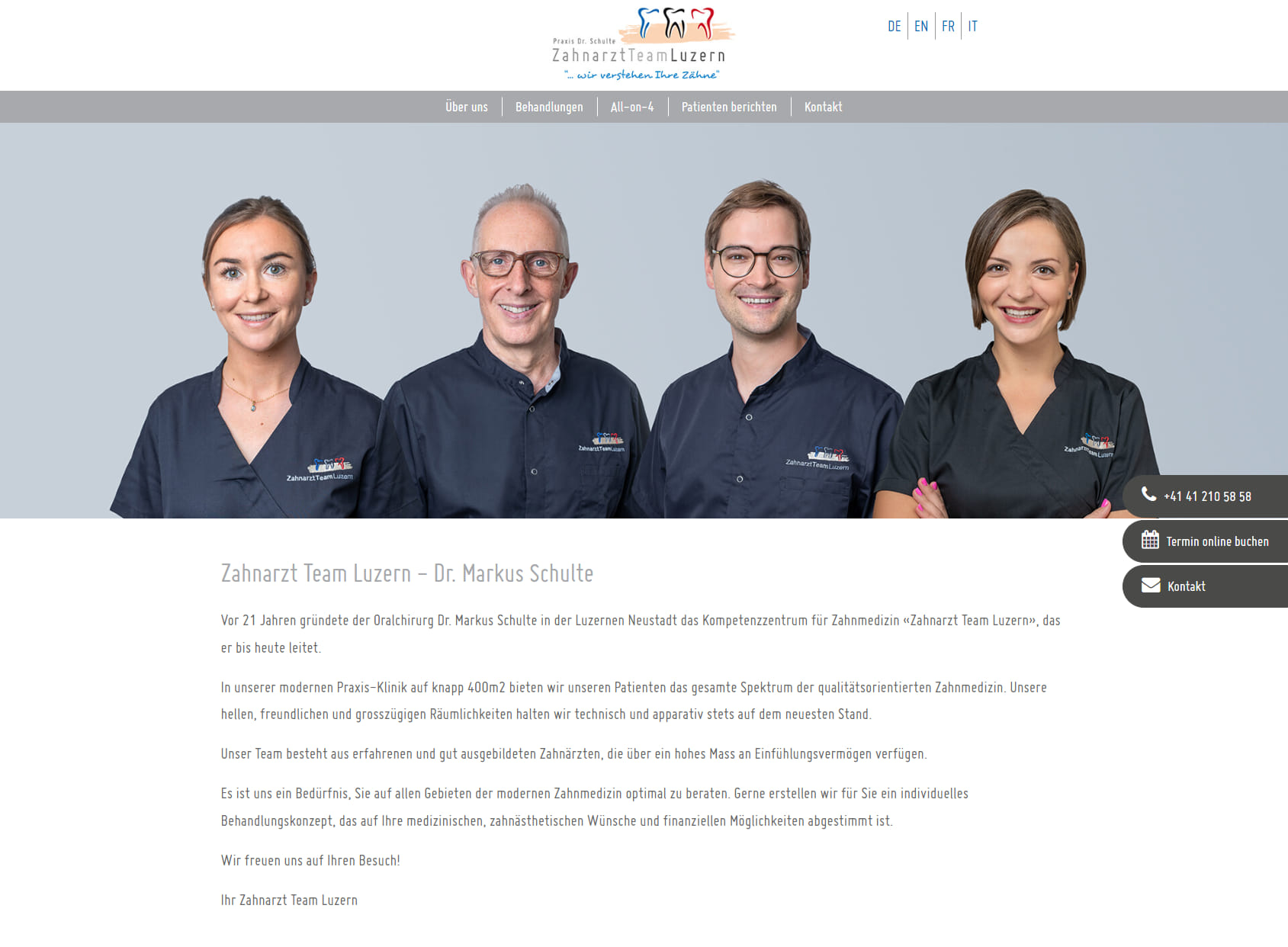 Zahnarzt Team Luzern | Dr. Schulte + Co.